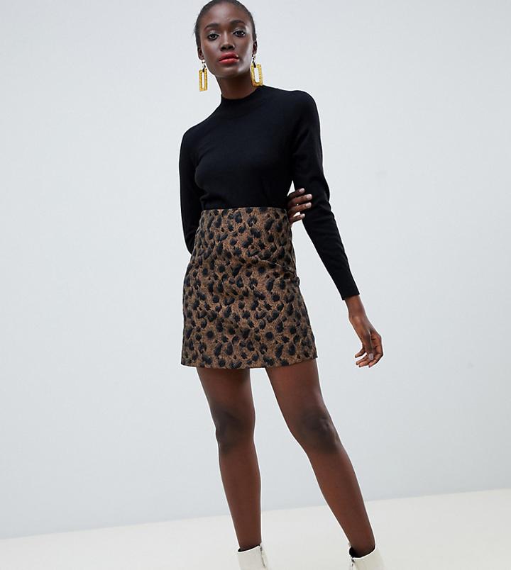 Warehouse A-line Skirt In Leopard Print - Multi