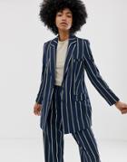 Asos Design Regatta Stripe Suit Blazer-multi