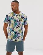 Urban Threads T-shirt In Lily Print - Pink