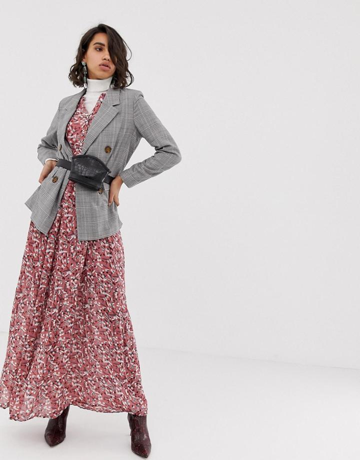 Custommade Long Printed Dress - Pink