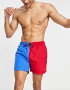 Gant Swim Shorts In Color Block With Side Logo-red