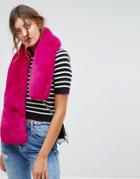New Look Pink Faux Fur Stole - Pink