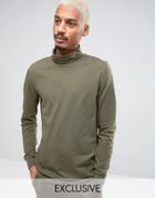Puma Longsleeved Turtleneck T-shirt In Green 57444001 - Brown