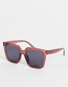 Vans Square Frame Sunglasses In Pink