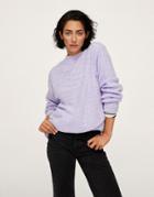 Mango Cable Knit Sweater In Lilac-purple