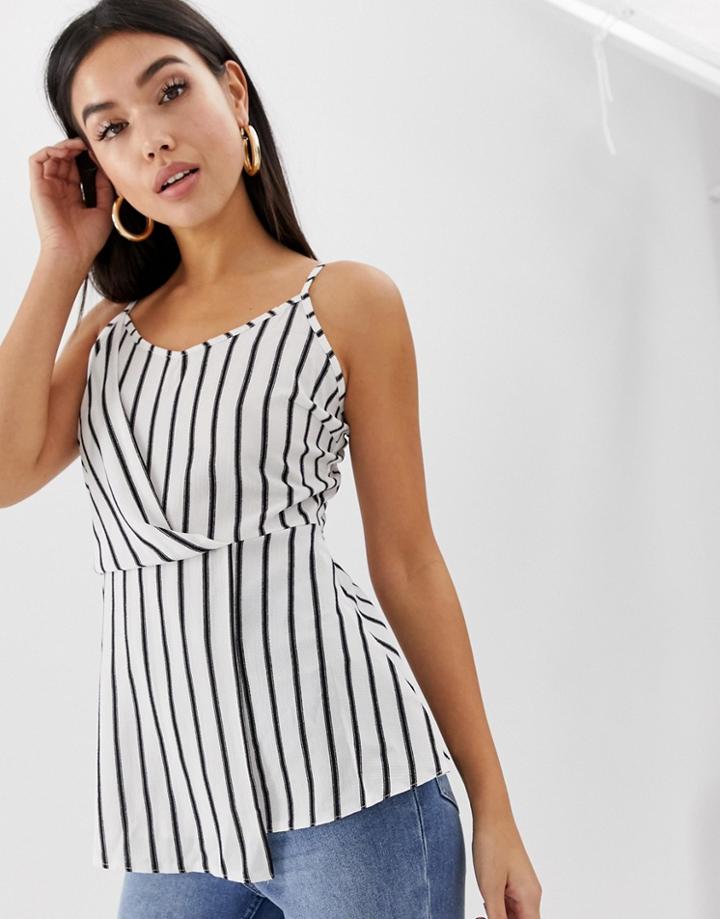 Ax Paris Stripe Cross Front Top - Multi