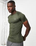 Asos 4505 Icon Muscle Fit Training T-shirt With Quick Dry-green