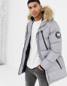 Good For Nothing Parka Coat In Reflective - Silver