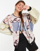 Free People Rudy Quilted Bomber Jacket In Patchwork-multi