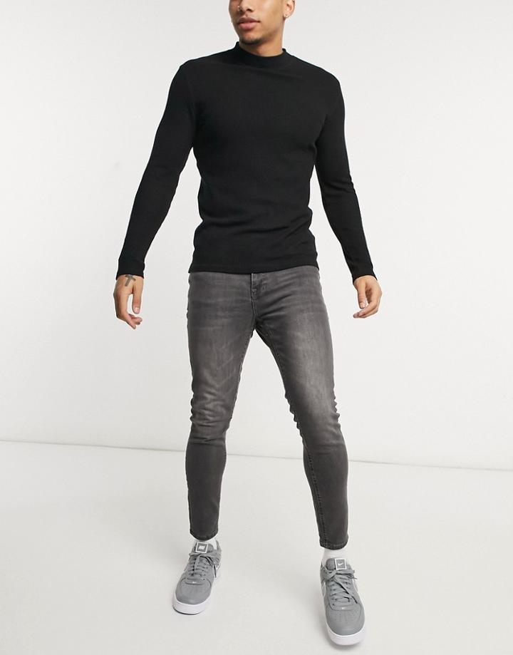New Look Skinny Jeans In Washed Gray-grey