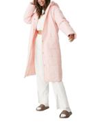 Cotton: On Padded Maxi Coat In Cream-white