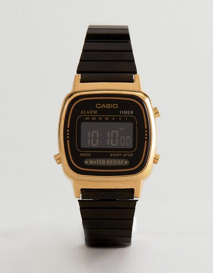 Casio La670wegb Digital Bracelet Watch In Black - Black