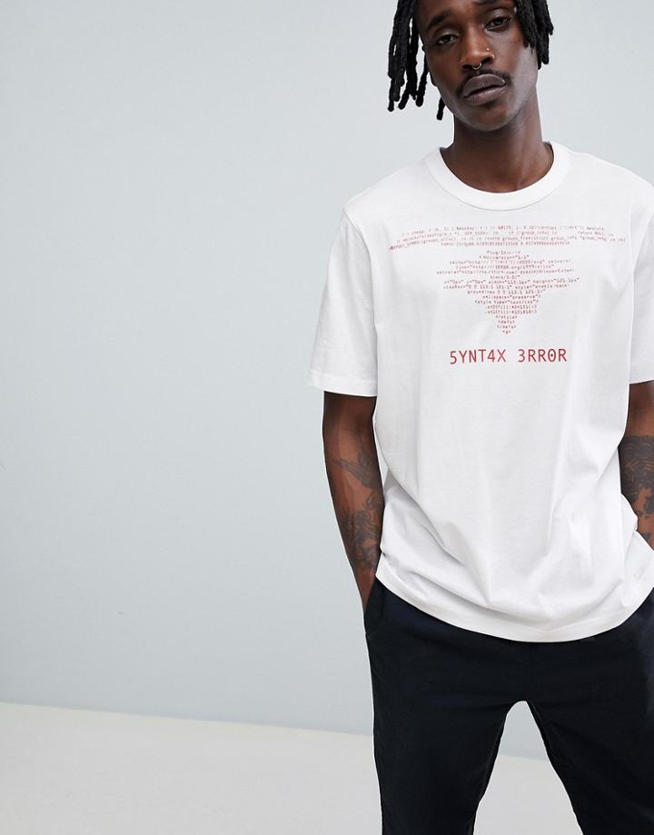 Cheap Monday Programme Error T-shirt - White