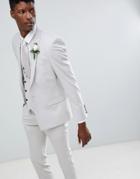Twisted Tailor Wedding Super Skinny Suit Jacket In Gray - Gray