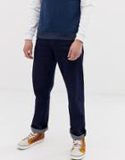 Asos Design Straight Jeans In Raw Blue - Blue