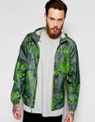 The North Face Wind Jacket In Camo - Blue