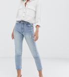 Vero Moda Petite High Waist Mom Jean-blue