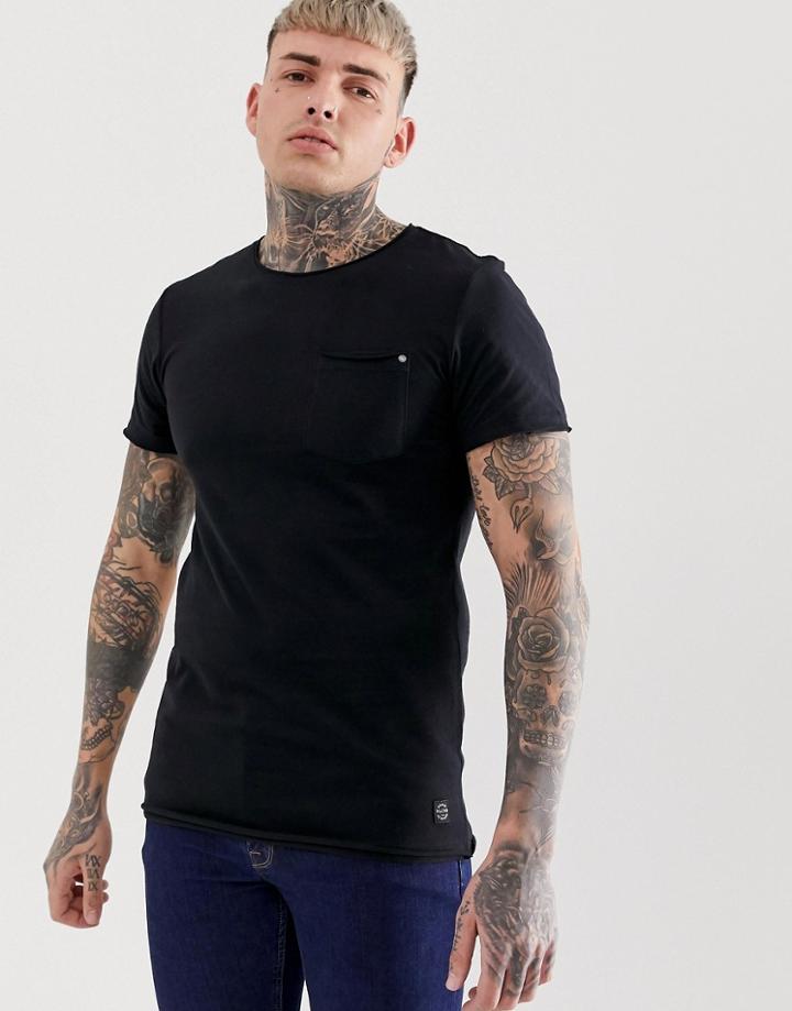 Blend Pocket T-shirt In Black - Black