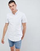 New Look Regular Fit Shirt With Two Tone Stripe In Pink - Pink