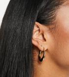 Asos Design 14k Gold Plated Hoop Earrings In Curve Design