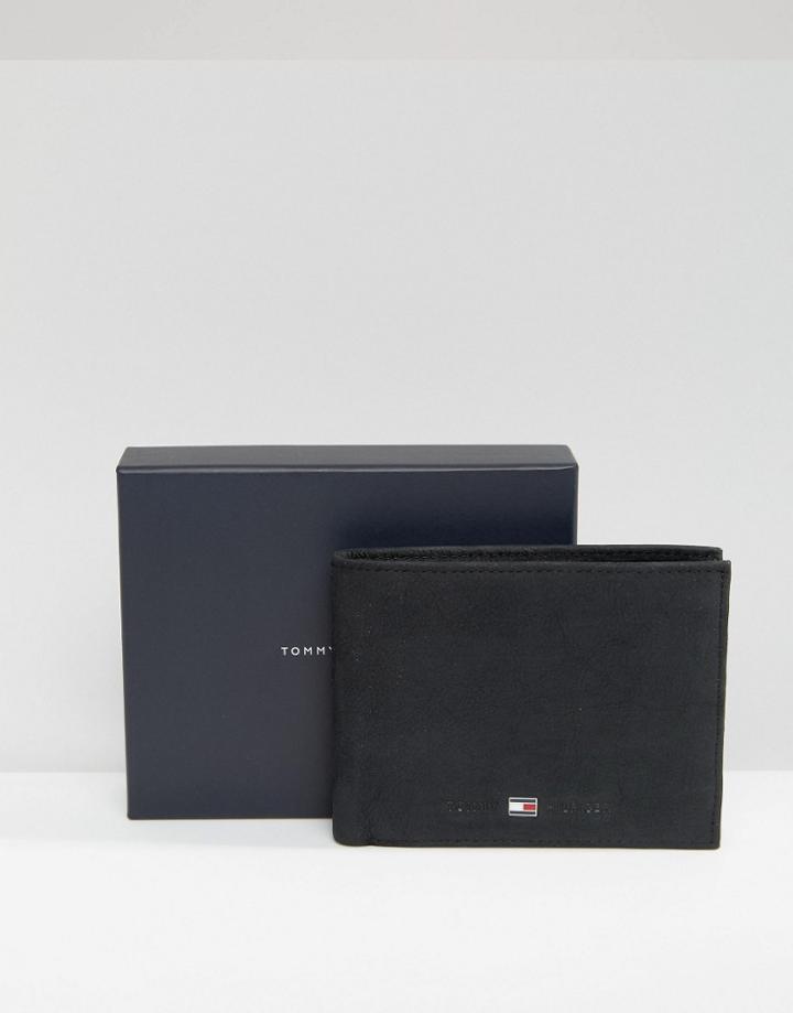 Tommy Hilfiger Johnson Leather Wallet With Coin Pocket - Black