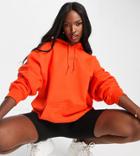 Asyou Branded Oversized Hoodie In Tomato Red