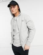 Selected Homme Corey Hooded Zip Thru Sweatshirt-grey