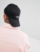 Asos Baseball Cap In Black With 22 Missed Calls Embroidery - Black