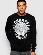 Cheats & Thieves Sweatshirt Bully Print - Black