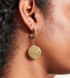 People Tree Fairtrade Handmade Huggie Earrings With Vintage Charm-gold