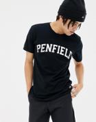 Penfield Collegiate Logo T-shirt In Black - Black