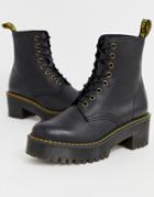 Dr Martens Shriver Hi Wyoming Heeled Ankle Boots In Black - Black