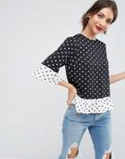 Asos T-shirt In Mix And Match Mono Spot - Multi