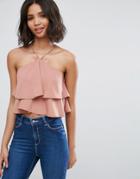 Influence Strappy Crop Top - Pink