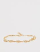 Asos Design Bracelet In Leaf Design In Gold Tone - Gold