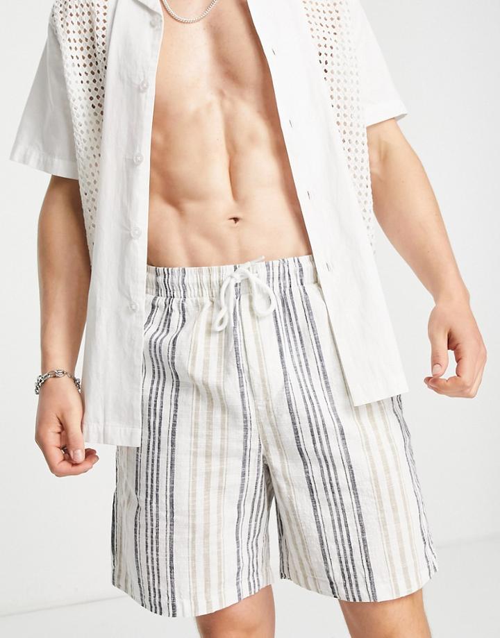 Only & Sons Shorts In Navy Stripe - Part Of A Set