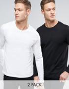 Jack & Jones Originals Long Sleeve T-shirt 2 Pack - Multi