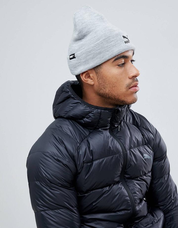 Puma Archive Logo Beanie In Gray 02174002 - Gray