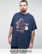 Loyalty And Faith Plus Printed T-shirt - Navy