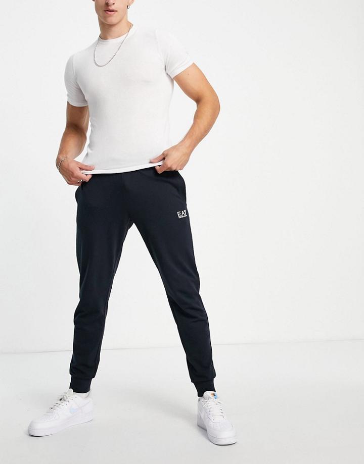 Armani Ea7 Train Core Id French Terry Sweatpants In Navy