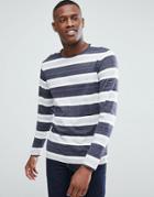 Esprit Long Sleeve T-shirt With Gray Stripe - Gray