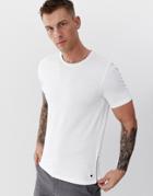 Jack & Jones Premium T-shirt With Zip Detail Side - White