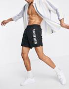 Calvin Klein Medium Drawstring Swim Shorts In Black