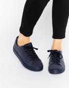 Asos Drew Lace Up Sneakers - Navy