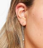 Kingsley Ryan Chain Drop And Cube Earrings In Sterling Silver Gold Plate