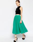 Asos Tulle Prom Skirt With Multi Layers - Green