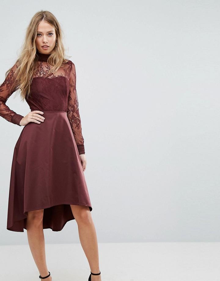 Y.a.s Lace Dress With Open Back - Silver