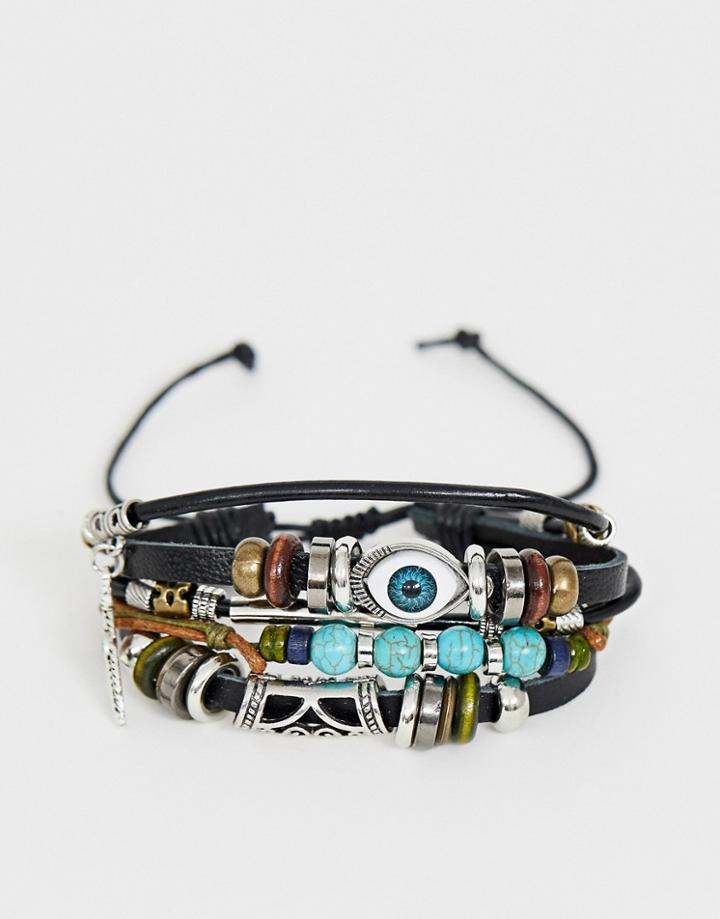 Svnx Eye Bracelet Set - Black