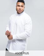Asos Plus Regular Fit Shirt In White - White