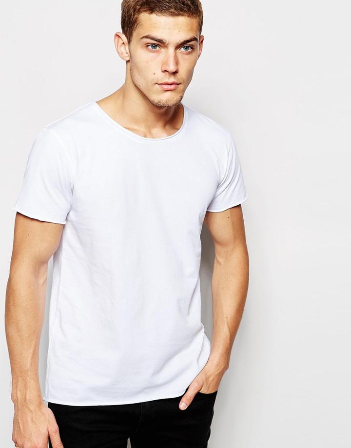 Junk De Luxe Raw Edge Organic T-shirt - White